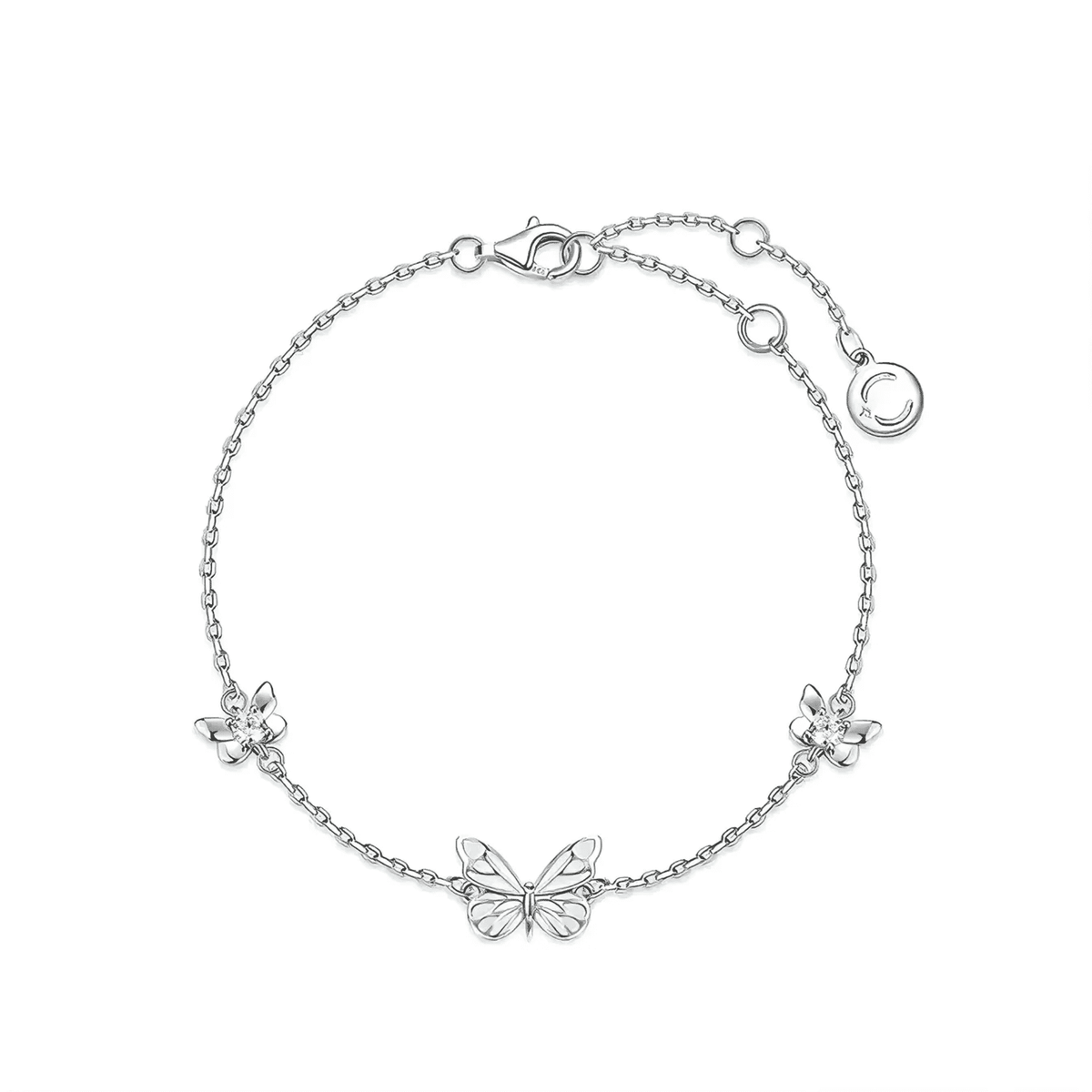 Pulsera Mariposa Iluminada (PLATA 925)