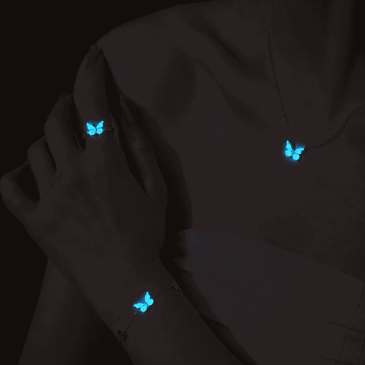 Pulsera Mariposa Iluminada (PLATA 925)