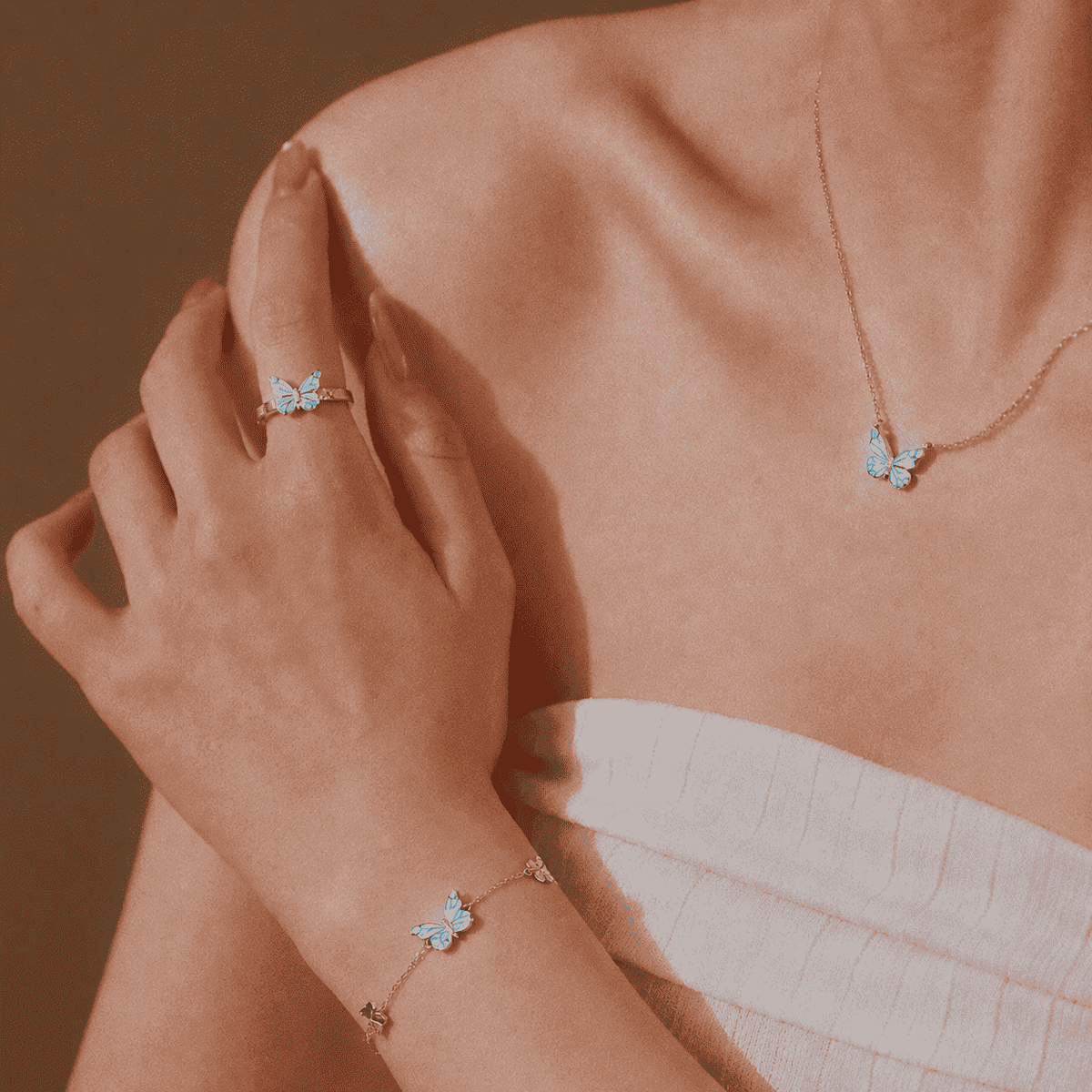 Pulsera Mariposa Iluminada (PLATA 925)