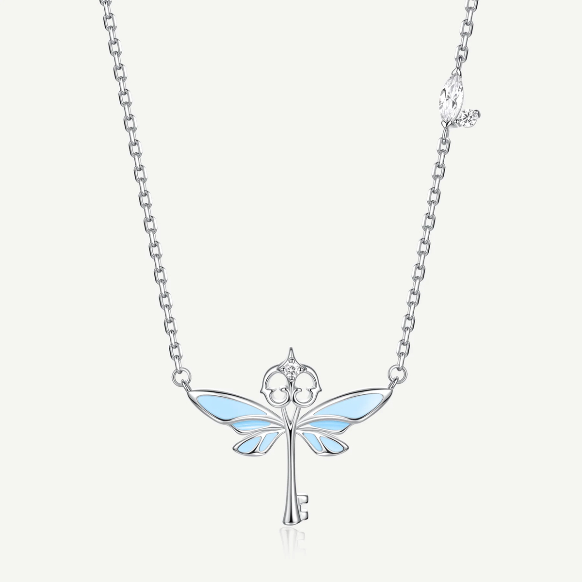 Collar Llave Mágica Iluminada (PLATA 925)